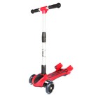 Самокат стальной FL-818, колёса PU d=120 мм, ABEC 7, свет,звук, имитация дыма, цвет красный - Фото 2