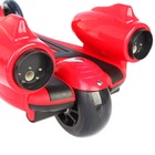 Самокат стальной FL-818, колёса PU d=120 мм, ABEC 7, свет,звук, имитация дыма, цвет красный - Фото 4