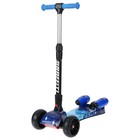 Самокат складной, колёса световые PU 130/50 мм, ABEC 7, с эффектом дыма, цвет космос - Фото 3