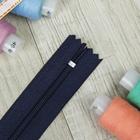 Молния «Спираль», №3, неразъёмная, замок автомат, 16 см, тёмно-синяя - Фото 4