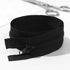 Молния «Спираль», №5, разъёмная, замок автомат, 50 см, чёрная - Фото 3