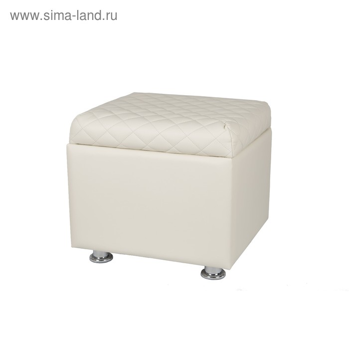 Пуф с крышкой «Вега», 430×430×480 мм, цвет белый - Фото 1