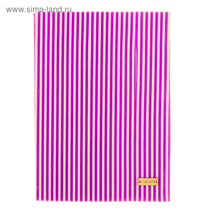 Ткань на клеевой основе «Фиолетовые полоски», 21 х 30 см - Фото 1