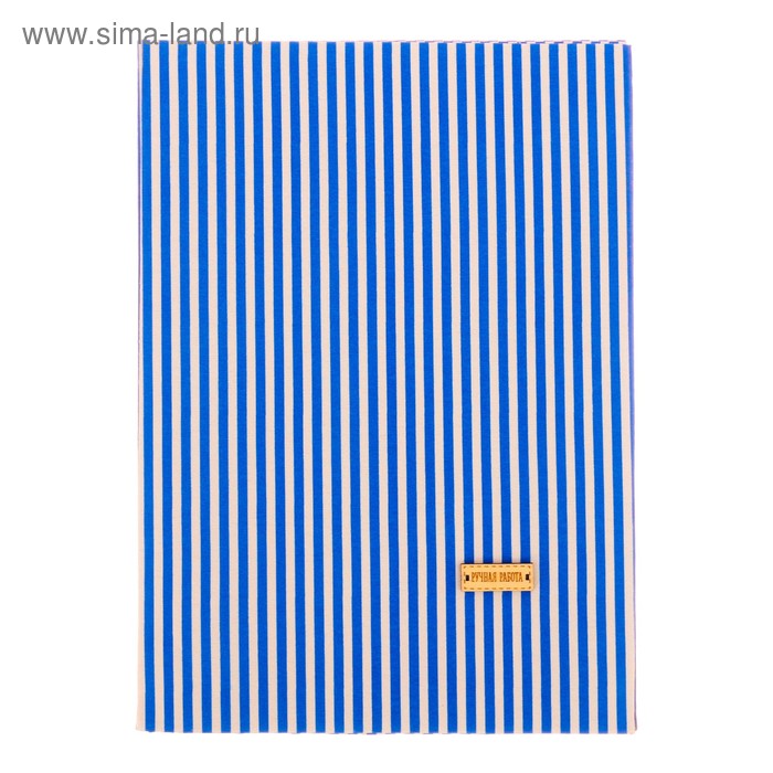 Ткань на клеевой основе «Синие полоски», 21 х 30 см - Фото 1