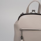 Сумка-рюкзак, отдел на фермуаре, 2 наружных кармана, цвет серый - Фото 4