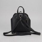 Сумка-рюкзак, отдел на фермуаре, 2 наружных кармана, цвет чёрный - Фото 3