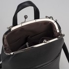 Сумка-рюкзак, отдел на фермуаре, 2 наружных кармана, цвет чёрный - Фото 6