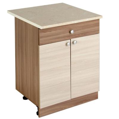 Шкаф напольный «Н800-1Я», 800×450×840 мм, цвет ясень шимо тёмный/ясень шимо светлый