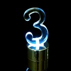 Свеча светодиодная «Цифра 3», цвет серебряный - Фото 3
