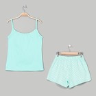 Пижама женская (майка, шорты) "Юта" цвет мята, р-р 42 - Фото 8