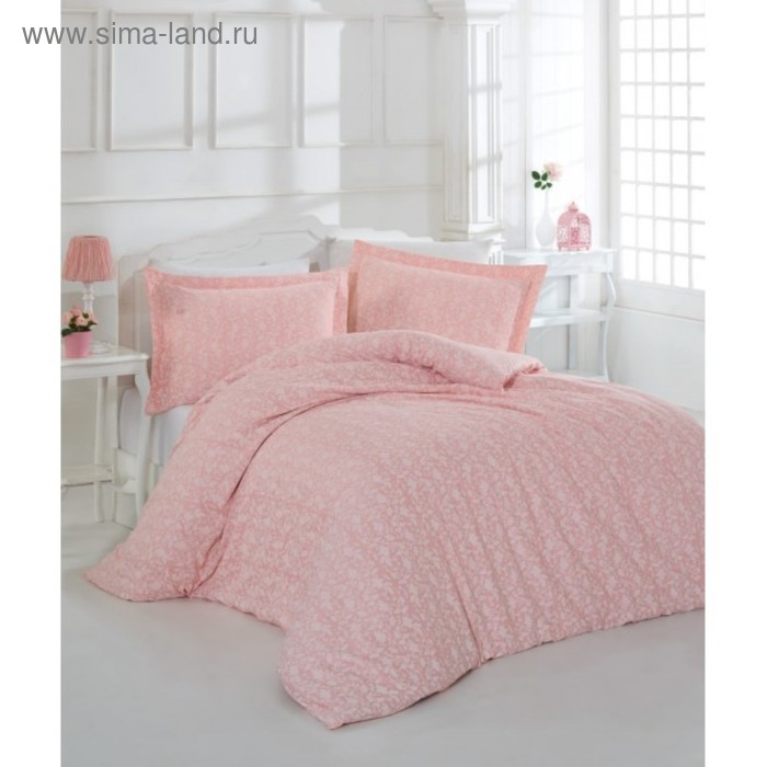 КПБ евро Pretty, размер 240 х 260 см, 200 х 220 см, 50 х 70 см - 4 шт., розовый