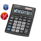 Калькулятор настольный Citizen Business Line "CMB801BK", 8-разрядный, 103 х 138 х 24 мм, двойное питание, чёрный - фото 2351760