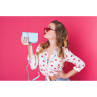 Сумка женская, отдел на молнии, наружный карман, цепь, поясной ремень, цвет голубой - Фото 8