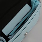 Сумка женская, отдел на молнии, наружный карман, цепь, поясной ремень, цвет голубой - Фото 5