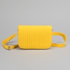 Сумка женская, отдел на молнии, наружный карман, цепь, поясной ремень, цвет жёлтый - Фото 2