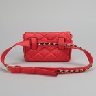 Сумка поясная, отдел с перегородкой на молнии, поясной ремень, цвет красный - Фото 3