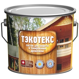 Состав ТЭКОТЕКС для защиты и тонирования древесины золотой дуб, ведро 2,1 кг