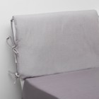 Подушка-изголовье 62х80 см, цвет стальной, рогожка, синтет.волокно, 95% пэ 5%хл - Фото 1