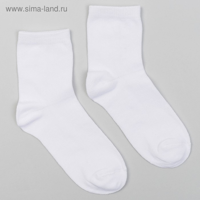 Носки детские, цвет белый, размер 18 - Фото 1