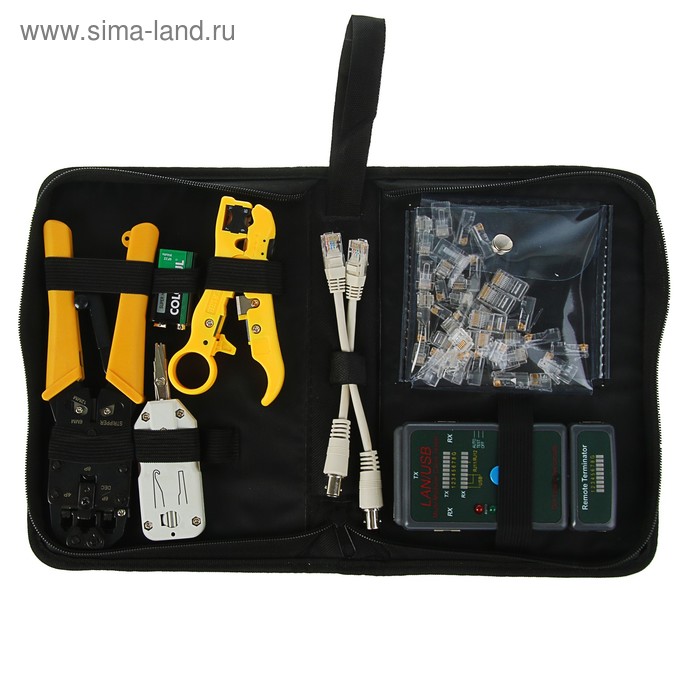 Набор инструментов 5bites, для монтажа СКС, с коннекторами RJ11+RJ45 - Фото 1