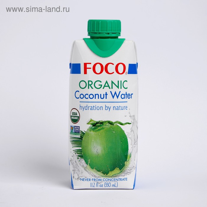Органическая кокосовая вода FOCO, 330 мл Tetra Pak