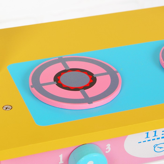 Игровой набор «Кухня с сердечком», деревянная посуда в наборе 43356