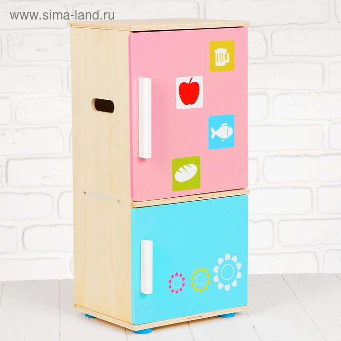 Игровой набор «Холодильник» с деревянными продуктами - Фото 1