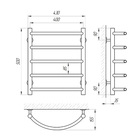 Полотенцесушитель водяной "Ларис" Омега П5, 400х500 мм, внутренняя резьба 1/2" - Фото 4