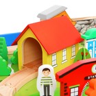 Железная дорога, 108 элементов, стол в комплекте - Фото 5