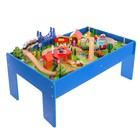 Железная дорога, 88 элементов, стол в комплекте - Фото 1