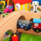 Железная дорога, 88 элементов, стол в комплекте - Фото 6