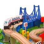 Железная дорога, 88 элементов, стол в комплекте - Фото 7