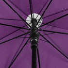 Зонт - трость полуавтоматический «Чёрточки», 10 спиц, R = 49 см, цвет фиолетовый - Фото 3