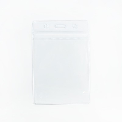 Бейдж - карман вертикальный, 120×80 мм, 25 мкр, с защёлкой