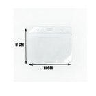 Бейдж - карман горизонтальный, внешний размер 110×90 мм, внутренний размер 105×60 мм, 25 мкр с защёлкой зип - Фото 2