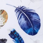 Коврик для ванной «Перья», 46 х 43 см, велюр, поролон, 400 г/м² - Фото 2