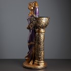 Фигура с кашпо "Девушка у колонны" бронза цвет сирень  64см - Фото 2