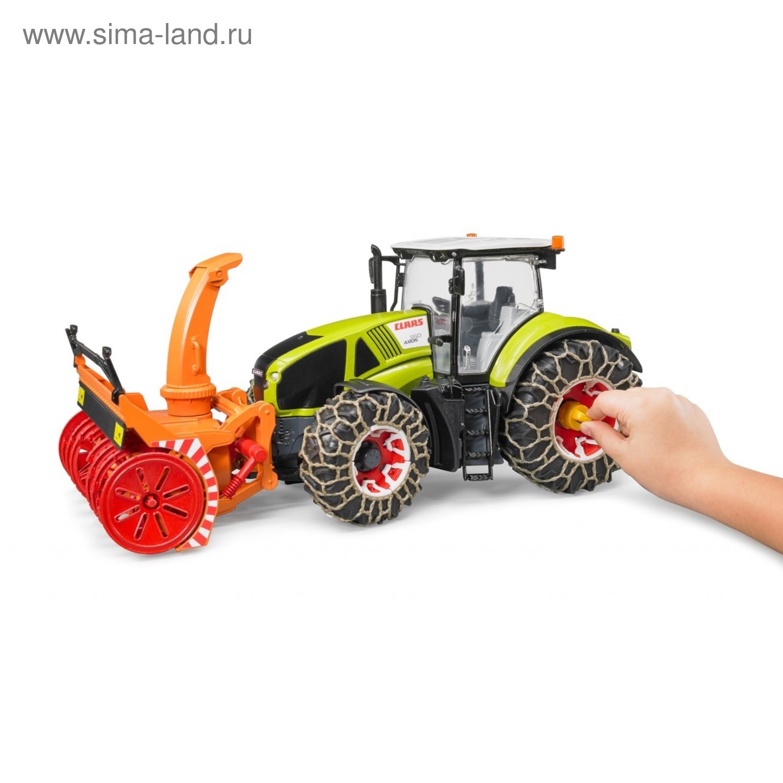 Трактор Claas Axion 950, c цепями и снегоочистителем (3605204) - Купить по  цене от 9 853.00 руб. | Интернет магазин SIMA-LAND.RU