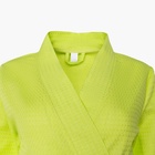 Халат вафельный женский Экономь и Я рукав 3/4, размер 42-44, салатовый, 100% хлопок, 200 г/м² - Фото 4