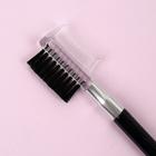 Расчёска-щёточка для бровей и ресниц, 11,5 см, цвет чёрный - Фото 2