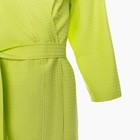 Халат вафельный женский Экономь и Я рукав 3/4, размер 54-56, салатовый, 100% хлопок, 200 г/м² - Фото 7