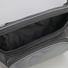 Сумка на пояс, отдел на молнии, 2 наружных кармана, регулируемый ремень, цвет серый - Фото 5