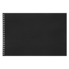 Альбом для рисования А4 40 листов на гребне "Чёрный" обложка дизайнерский картон - Фото 1