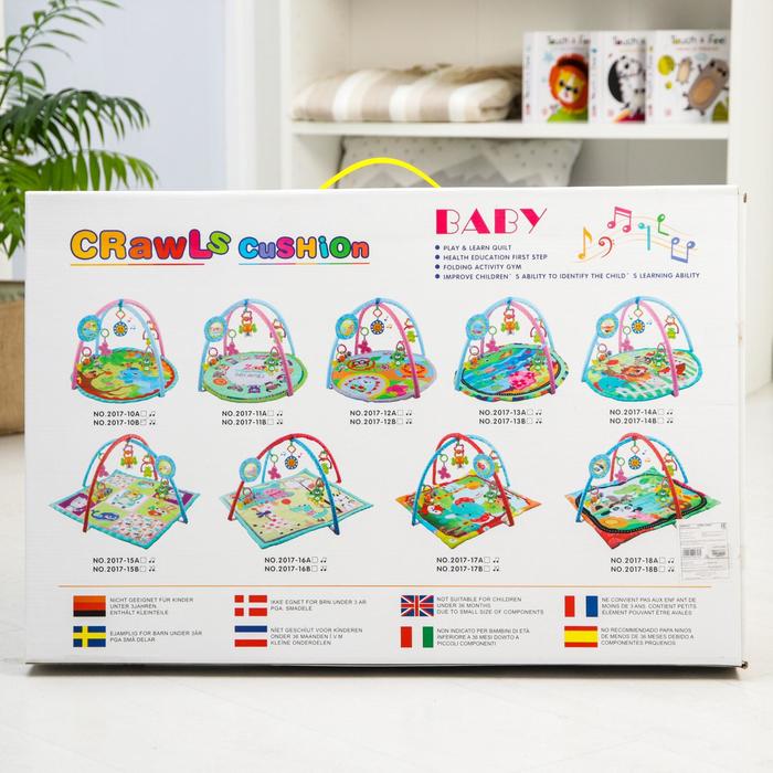 Развивающий коврик «Ежик и друзья», с дугами и погремушками 43378