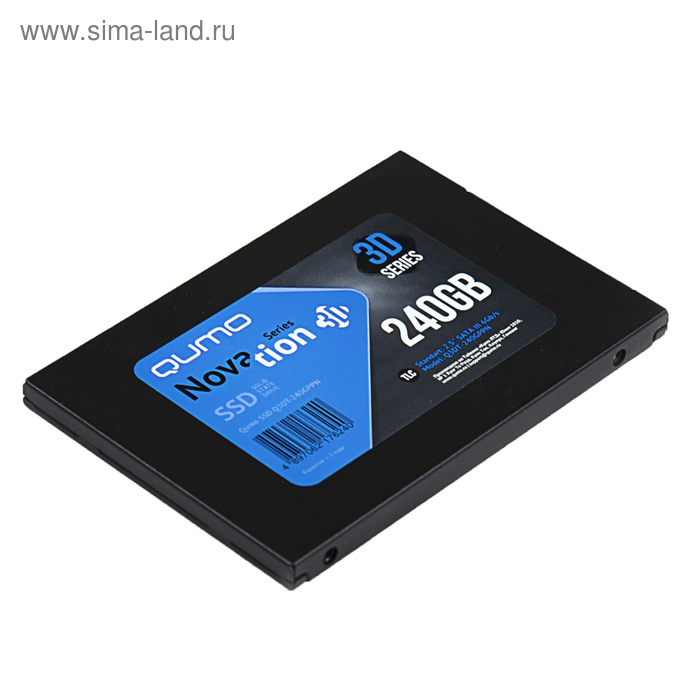 Накопитель SSD Qumo Novation TLC 3D Q3DT-240GPPN, SATA III, 240 Гб, TLC - Фото 1