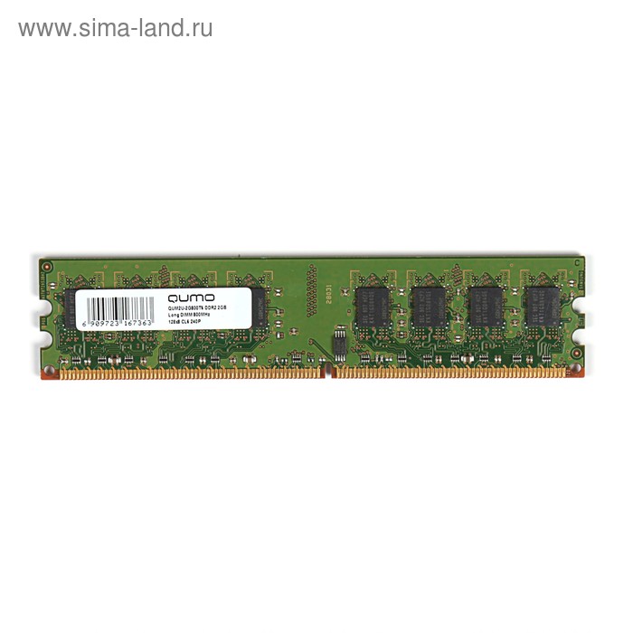 Память Qumo QUM2U-2G800T6, 2 Гб, 800 МГц, DDR2 - Фото 1