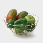 Фруктовница Доляна «Солнце», 23×23×9 см, золотой - Фото 3