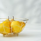 Фруктовница Доляна «Солнце», 23×23×9 см, золотой - Фото 7