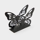 Салфетница Доляна «Бабочка», 13,5×4×9 см, цвет чёрный - Фото 2