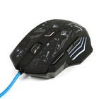 Мышь Qumo Fighter, игровая, проводная, оптическая, 3200 dpi, подсветка, USB, черно-синяя - Фото 2